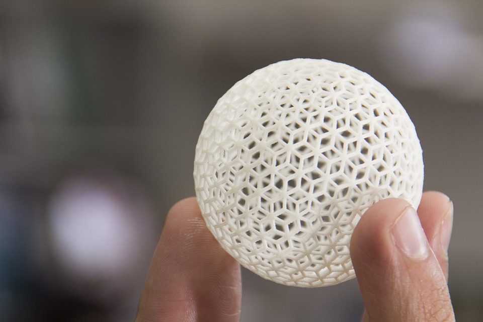 míček z 3D tisku
